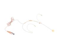 Mobestech Beige Headset Condenser Vocal Microphone with Xlr for Singing Teaching Lectures Lightweight Head-mounted Design with Boom for Sound Pickup and Performance