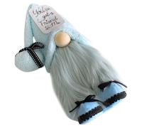 Mobestech Blue Gnome Doll Decoration Creative Holiday Ornament Plush Sea Gnome for Table Decor for Home Party and Festival Decor