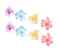 Mobestech Bohemian Orchid Flower Hair Clips Lightweight and Tropical Hairpins for Women Beach Wedding Party Accessories in Blue Purple Red Pink