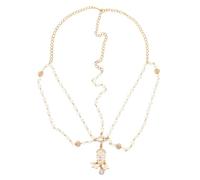 Mobestech Bohemian Rhinestone Pearl Forehead Chain Hairband Elegant Bridal Hair Accessory for Women Bridesmaids Festival Headpiece