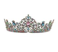 Mobestech Bridal Crown Wedding Hairpiece Rhinestone Leaf Shaped Fairy Crown Princess Tiaras Beaded Headdress Hair Gems for Women Bridal Party