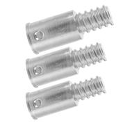 Mobestech Broom Handle Adapter with American Thread Design Quick and Secure Connection Aluminium Alloy Material 3pcs for Metal Pole Mop and Mop Handle, for Household Cleaning