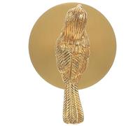 Mobestech Brushed Brass Wall Mounted Art Hook Creative Bird Design Coat Hanger for Bedroom Living Room Entryway Decorative Hat and Scarf Organizer with Easy Installation
