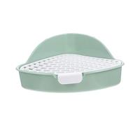 Mobestech Bunny Litter Box for Small Animals Mint Green Rabbit Toilet Potty Trainer Cage Supplies Mesh Design Anti-scratch Edges Easy Clean Pet Toilet for Guinea Pigs Chinchillas Hamsters