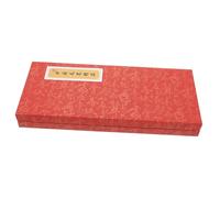 Mobestech Calligraphy Brush Storage Case Organizer 6pcs Set Red Calligraphy Brush Holder for Artists Chinese Drawing Pen Packing Box and Painting