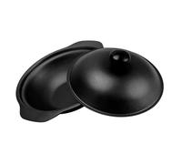 Mobestech Cast Iron Casserole Pot with Lid Steam Vent Multi-function Stewing Cooking Pot for Home and Restaurant Braised Chicken Rice Noodles Soup