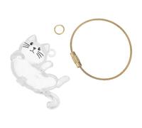 Mobestech Cat Hair Storage Box Cute Keychain Charm Pet Hair Keepsake Box Memorial Capsule for Collecting