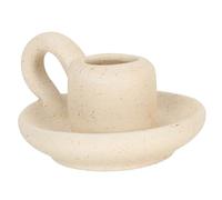 Mobestech Ceramic Candlestick Holder Mug Shaped Decorative Pillar Candle Stand for Home Stable Wide Base Creative Table Decoration for Cozy Living and Holiday Dinner Ambiance
