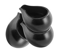 Mobestech Ceramic Milk Jug Snug Handle 3pcs Ceramic Milk Jug Set and with Guide Port Design Vintage Nordic Style for Restaurant Coffee and Tea Service