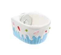 Mobestech Ceramic Pet Hanging Feeder Bowl Small Hamster Squirrel Food Holder Compact Design Safe Environmental Friendly for Rabbits and Small Animals