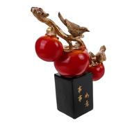 Mobestech Chinese Persimmon Bird Ornament Elegant Table Decoration for Housewarming Chinese Year Celebrations Symbol of Prosperity Fortune Friends Family