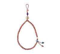 Mobestech Chinese Style Phone Lanyard Cell Phone Hanging Rope Anti-drop Secure Wrist Rope Agate Material Delicate Beautiful Red Design for USB Disk and Bag