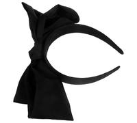 Mobestech Cloth Hair Accessory Black Bow Headband with Easy-to-wear Design Comfortable to Wear Elegant and Cute for Women Party Headband Suitable for Birthday and Special Occasions