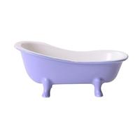Mobestech Colorful Bathtub Shaped Ceramics Bowl for Hamsters Relaxing Habitat and Food Serving Bowl for Small Pets 1 Piece Random Color