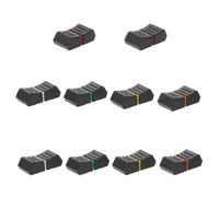 Mobestech Console Fader Caps 10Pcs Flat Slider Knob Covers Black and White Rubber 25X12X8Mm for Mixing Desk and Audio Control Surface
