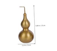 Mobestech Copper Gourd Figurine Vintage Style Home Ornament with Auspicious Meaning Lightweight and Portable Decorative Statue for Living Office Study Decor