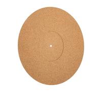Mobestech Cork Turntable Mat for Vinyl Records Anti-shake Protective Pad with Groove Design Supple Texture for Phonograph Sound Quality Enhancement