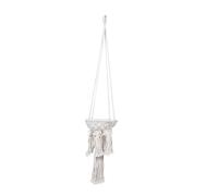 Mobestech Cotton Rope Hanging Planter Basket Woven Decorative Storage Organizer for Indoor Outdoor Use Space Saving Macrame Flowerpot Holder for Balcony Kitchen Wall Ceiling Versatile Home