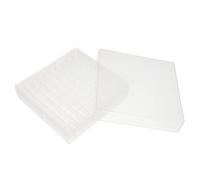 Mobestech Cryovial Storage Box for 1.5ml 1.8ml 2ml Tubes 100 Well Polycarbonate Freezing Tube Holder Lockable Lid for Microcentrifuge Samples