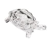 Mobestech Crystal Glass Turtle Figurine Decorative Animal Statue for Home Office Shelf Clear Desktop Ornament Lightweight Tabletop Decoration Animal Lovers