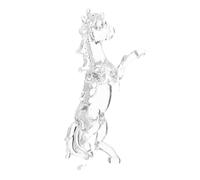 Mobestech Crystal Standing Horse Sculpture Chinese Year Decor Feng Shui Animal Figurine for Home Office Desktop Ornament Men Women Collectible Paperweight