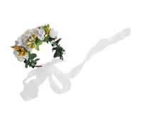 Mobestech Cute Flower Cat Collar and Headband for Pet Cats, Made of Soft Cloth, Not Easy to Deform and Safe to Use, for Birthdays and Parties, Delicate and Cozy Flower Design Kitten