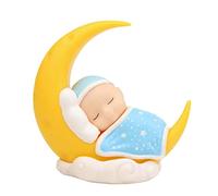Mobestech Cute Moon Doll Cake Decor Creative Birthday Party Decoration Safe Healthy Multifunctional Use as Photo Prop for Festivals and Celebrations