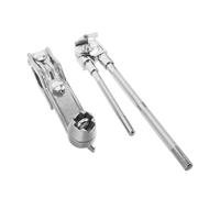 Mobestech Cymbal Extension Holder Drum Clamp with Unidirectional Cowbell Mount Compact Short Rod Design for Jazz Drum Kits Stable and Percussion Rack Arm Compatible with Various Cowbell