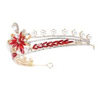 Mobestech Dazzling Rhinestone Tiara for Women Luxurious Wedding Crown with Sparkling Pearls Bridal Headpiece for Weddings Proms Special Occasions Unique Design Timeless Beauty