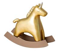 Mobestech Decorative Unicorn Statue Delicate Resin Sculpture for Home Decor Unique Desktop Ornament for Friends Family Gold Large Design