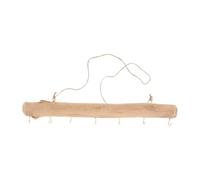 Mobestech Decorative Wood Branch Wall Hook with 7 Hooks, Minimalist Design Floating Wooden Coat Rack for Hanging Jewelry and Bags, Rustic Charm Home Wall Mounted Hanger