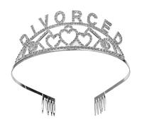 Mobestech Delicate Silver Crystal Crown Headdress for Women Adjustable Alloy Headband Hair Accessories for and Stylish Celebrations