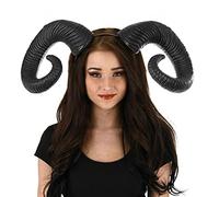 Mobestech Devil Horns Devil Horns Halloween Bull Horn Headband Headband Black Cow Horn Hairband Goat Headpiece for Party Decor Cosplay Costume Use Ram Ram