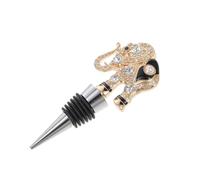 Mobestech Diamond-Inlaid Elephant Wine Bottle Plugs Alloy Cork Stopper for Red Wine Olive Oil Vinegar Suitable for Home Dining and Parties