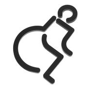 Mobestech Disabled Wheelchair Sign for Toilet Iron Disabled Symbol Door Decal Easy Install Disability Bathroom Sign for Restroom Accessibility