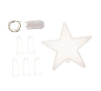 Mobestech DIY Silicone Star Mold for Christmas Tree Topper Making Resin Craft Kit with Plastic Covers and LED Light String Xmas Decoration Accessory for Creative Holiday Projects