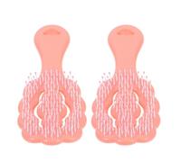 Mobestech Dog Hair Shedding Brush for Small Dogs and Puppies, Ergonomic Pink Polypropylene Grooming Brush with Ribbed Design, Gentle on Pet's Skin, for Pet Grooming and Removing Loose Hair