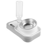 Mobestech Double Bowl Cat Food Bowl Pet Feeder Convenient Kitten Water Feeder for Food