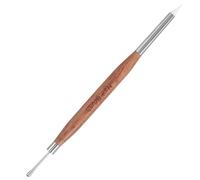 Mobestech Dual Head Nail Art Pen for Gel Polish with Fine Liner Brush and Dotting Tool, Wood and Metal Construction for Smooth Embossing, for Creating Beautiful Nail Designs at Home