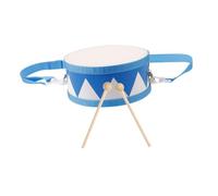 Mobestech Dual-sided Wooden Hand Percussion Drum for Sheepskin Drumhead Educational Music Instrument for Blue Drum for School and Kindergarten Play