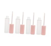 Mobestech Empty Lip Gloss Tubes Lip Balm Tubes 4 Pcs Square 6Ml Plastic Frosted Cosmetic Containers Lightweight Not Easy to Break for Travel and Purse