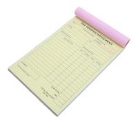 Mobestech English Receipt Book 3-Part Invoice Forms A5 Size 60 Pages Business Order Pad for Small Business Recordkeeping and Purchase Management