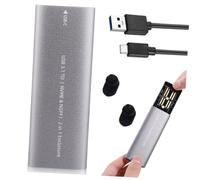 Mobestech External Hard Drive Case and Sturdy Aluminum Alloy Nvme SSD Enclosure USB 3.1 Type-c Dual Protocol with Fast Reading Speed for Nvme and M.2 SSD Solid State Drive for Daily Office
