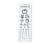 Mobestech Eye Chart Wall Hanging Pediatric Visual Testing Chart with Red Green Signs for Kids Adults Home Kindergarten Eye Exam Standard Visual Acuity Test