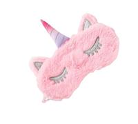 Mobestech Eye Mask Plush Cartoon Eye Patch Pink Soft Blindfold for Travel Nap and Sleep