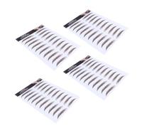 Mobestech Eyebrow Stickers with Water Transfer Paper Waterproof 4pcs Brown 6d Hair-like False Eyebrows Not Easy to Fade for Natural Look for Women