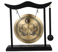 Mobestech Family Gong Mallet Chinese Traditional Musical Instrument Decorative Gong Vintage Pattern