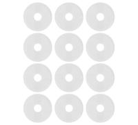 Mobestech Faucet Escutcheons 12pcs White ABS Modern Look Split Pipe Cover Plates 10mm Hole for Shower Heads and Kitchen Renovations