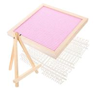 Mobestech Felt Letter Board with Wood Frame and Letters Pink DIY Message Board for Shower Wedding Party Stable Easel Design Reusable Memo Sign for Decoration and Crafts