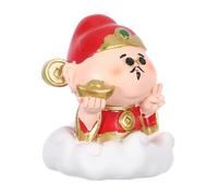Mobestech Feng Shui God of Wealth Resin Figurine Compact Desktop Ornament for Home Decor Prosperity Enhancer Mini Cai Shen Statue Chinese Year Decoration
